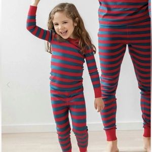 Hanna Andersson Striped Long John Pajamas in kids size 4 (100cm)